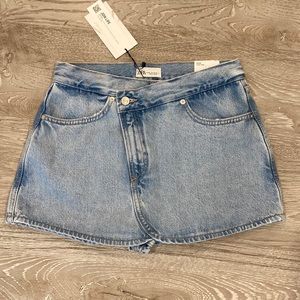 ZARA Denim Asymmetrical Skort
